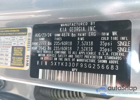 2025 Kia Sportage Ex from USA, damaged, VIN 5XYK33DF9SG256683